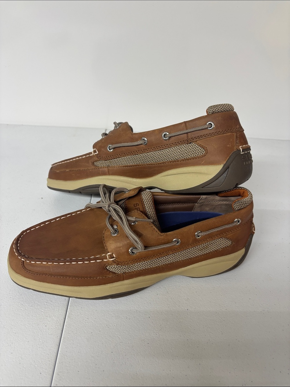 Sperry Men's Tan Brown Leather Boat Shoes